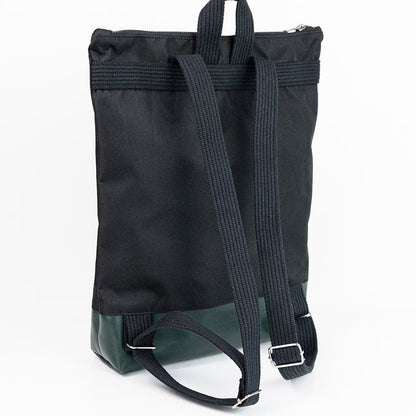 Waterproof Backpack with Green Leather Bottom