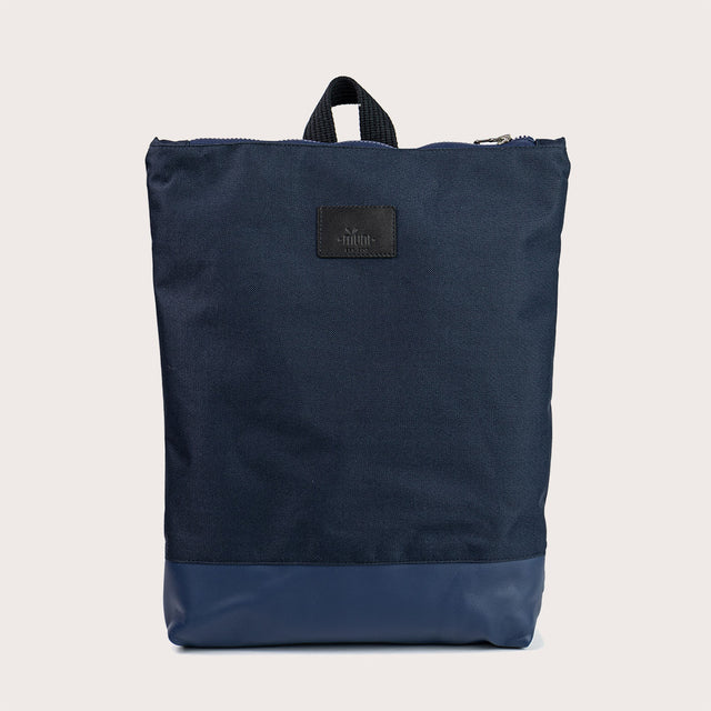 Waterproof Backpack with Blue Leather Bottom