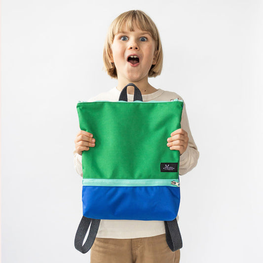 Waterproof Kids Backpack - Green&Blue