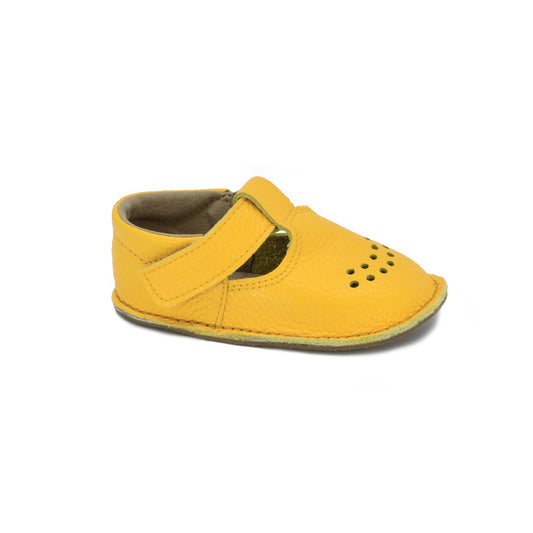 Leather Kids' Shoes Lusti - Yellow