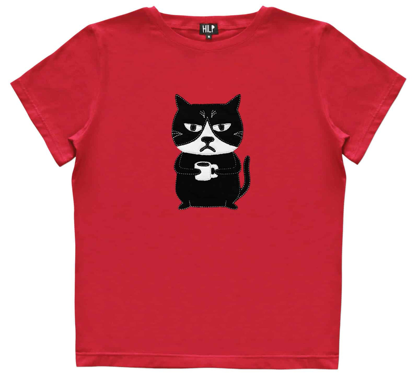 Damen T-Shirt mit Aufschrift „Grumpy Cat“