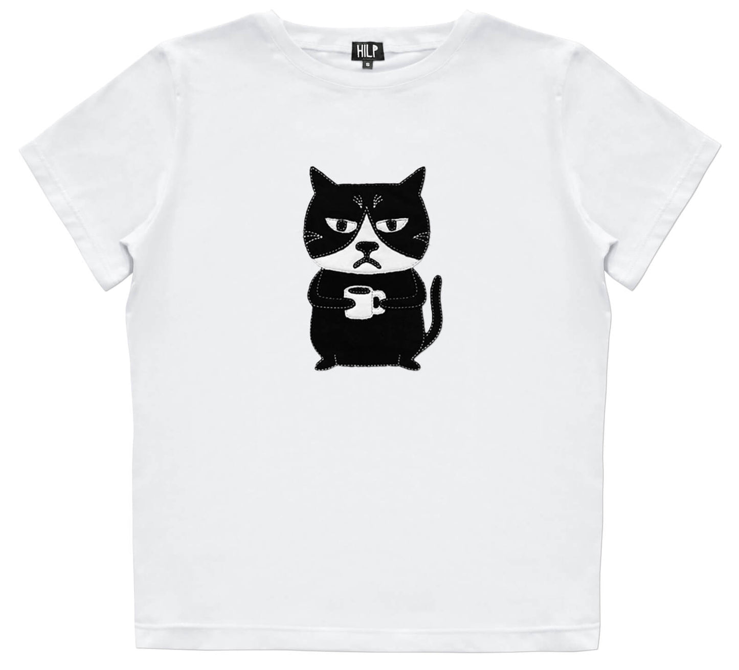 Damen T-Shirt mit Aufschrift „Grumpy Cat“