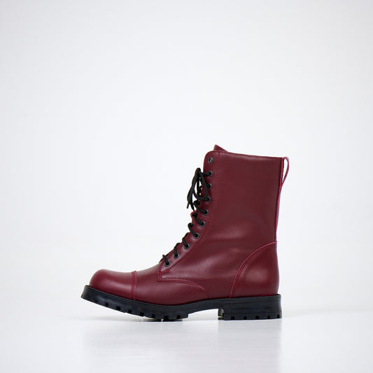 511 Burgundy Leather Boots with Zipper