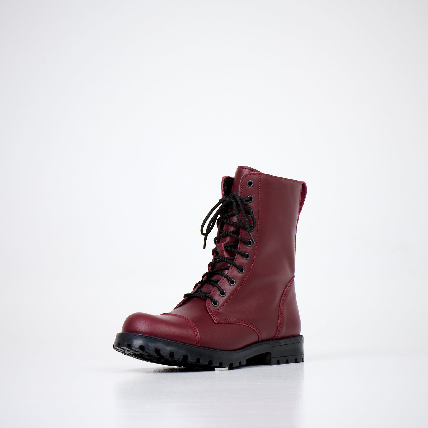 511 Burgundy Leather Boots with Zipper