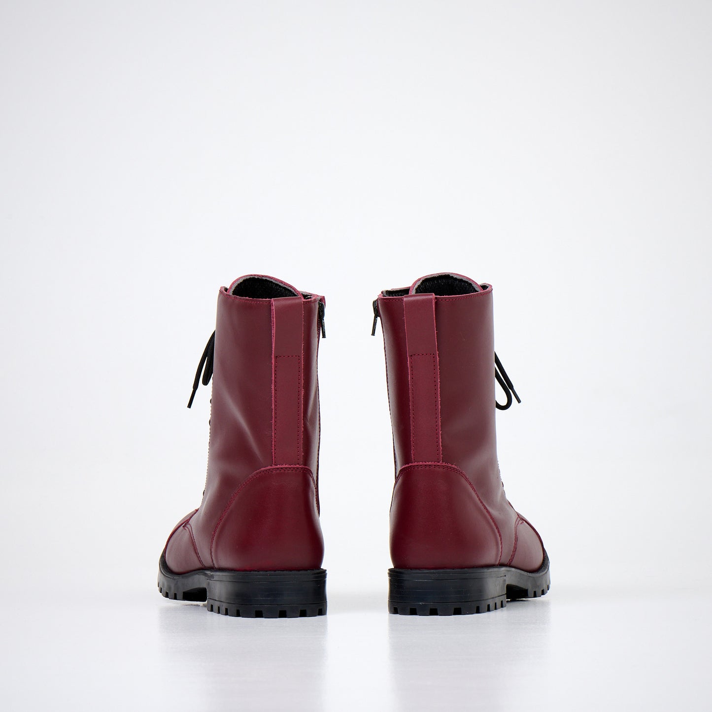 511 Burgundy Leather Boots with Zipper