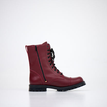 511 Burgundy Leather Boots with Zipper