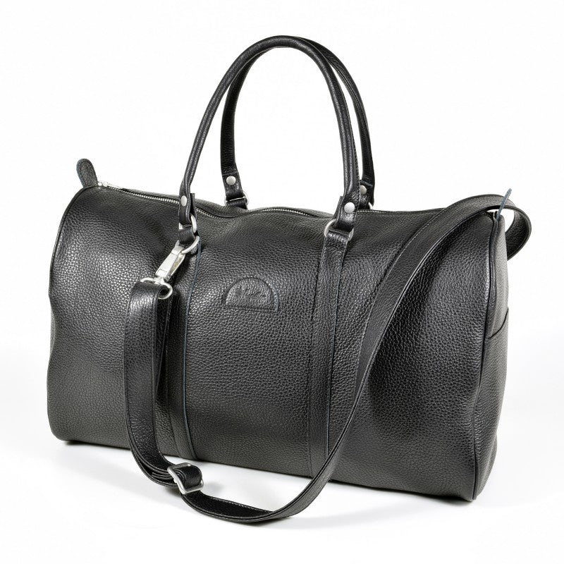 Reisetasche aus Leder, 20 l, Schwarz