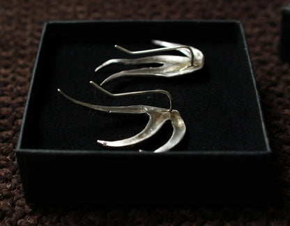 Silver Octopus Earrings - Small