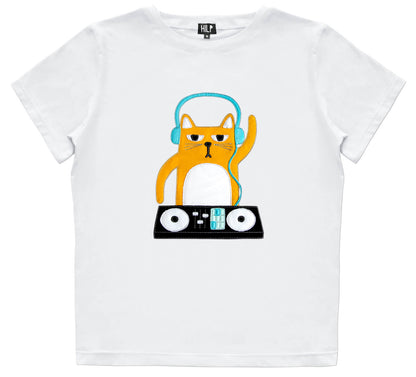 Damen DJ Cat T-Shirt